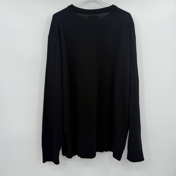 Old Navy Sweater Men XXLT NEW Solid Black Knit Pullover Long Sleeve Crew Neck - Picture 4 of 9